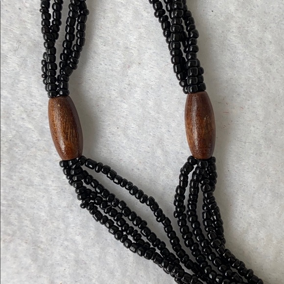 Necklace - Black Seed 4 Strand Necklace - Picture 3 of 6